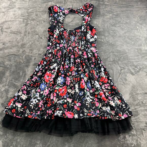 Free People Dress Women 2 Sunkissed Summer Mini Boho Coquette Floral Tulle - Picture 15 of 16